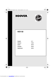 Hoover HDV 60 Bedienungsanleitung