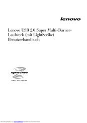 Lenovo Lenovo USB 2.0 Super Multi-BurnerLaufwerk(mit LightScribe) Benutzerhandbuch