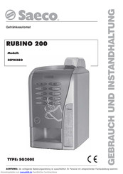 Saeco RUBINO 200 ESPRESSO Gebrauchshandbuch