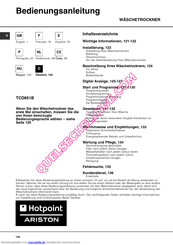 Ariston TCD851B Bedienungsanleitung