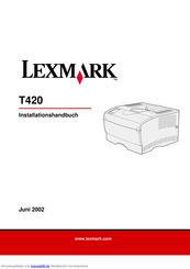 Lexmark T420 Installationshandbuch