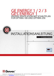 Genvex GE ENERGY 1 Installationsanleitung