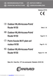Conrad UMTS WLAN 3G Router N150 Bedienungsanleitung