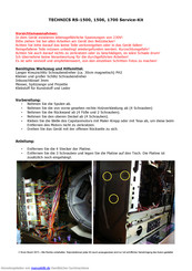 Technics RS-1506 Servicehandbuch