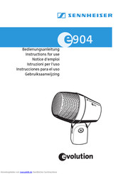 Sennheiser evolution e 904 Bedienungsanleitung