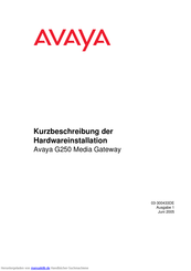 Avaya g250 Installationsanleitung