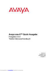 Avaya one-X Quick Ausgabe Benutzerhandbuch