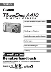 Canon PowerShot A410 Benutzerhandbuch