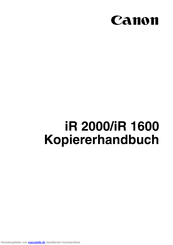Canon iR 2000 Handbuch