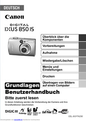 Canon digital IXUS 850 IS Benutzerhandbuch