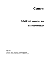 Canon lbp-1210 Benutzerhandbuch