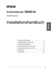 Epson 10000 XL Installationshandbuch