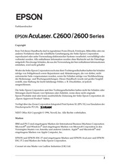 Epson C2600 Series Handbuch