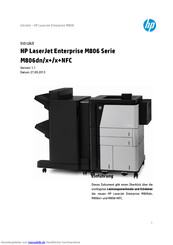 HP LaserJet Enterprise M806dn/x+/x+NFC Bedienungsanleitung
