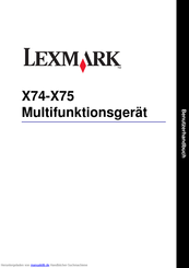 Lexmark X74 Benutzerhandbuch
