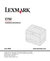 Lexmark C752 Installationshandbuch