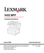 lexmark X422 Installationshandbuch