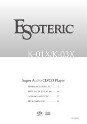 Esoteric K-01 X Bedienungsanleitung