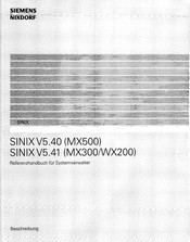 Siemens SINIXV5.41 (MX300/WX200) Referenzhandbuch