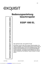 Exquisit EGSP 1060 EL Bedienungsanleitung