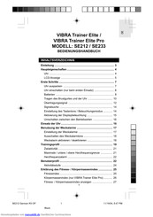 Oregon Scientific VIBRA Trainer Elite Pro Handbuch