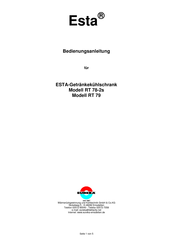 Eureka RT 78-2s Bedienungsanleitung