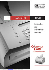 HP LaserJet 3150 Inbetriebnahmeanweisungen