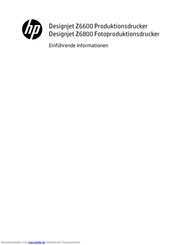 HP Designjet Z6600 Schnellstartanleitung