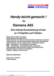 Siemens A65 Kurzanleitung