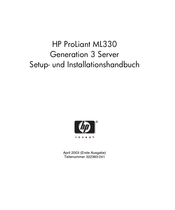 HP ProLiant ML330 Installationshandbuch