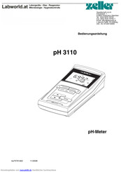 Zeller pH 3110 Bedienungsanleitung