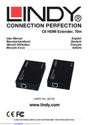 Lindy C6 HDMI Extender, 70 m Benutzerhandbuch