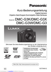 Panasonic Lumix DMC-G3W Kurzbedienungsanleitung