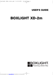 BOXLIGHT XD-2m Handbuch