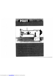Pfaff 138 Gebrauchsanleitung