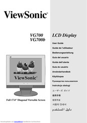 ViewSonic VG700b Bedienungsanleitung