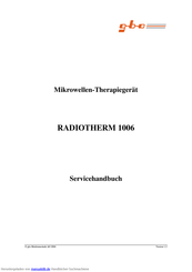 GBO Technology RADIOTHERM 1006 Servicehandbuch