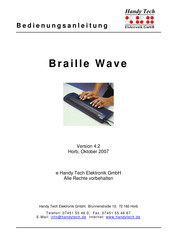 Handy Tech Elektronik Braille Wave Bedienungsanleitung