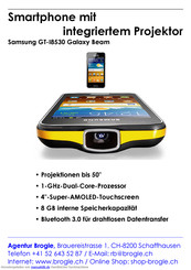 Samsung Galaxy Beam GT-I8530 Anleitung