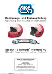 AKE Stealth Bluetooth Helmet Set NG Bedienungsanleitung