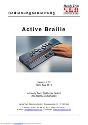 Handy Tech Active Braille Bedienungsanleitung
