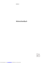Bang & Olufsen BeoVision 1 Referenzhandbuch