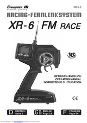 GRAUPNER XR-6 FM RACE Betriebshandbuch