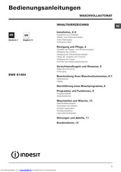 Indesit EWE 81484 Bedienungsanleitung