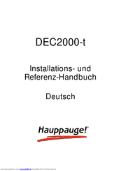 Hauppauge DEC2000-t Installationshandbuch