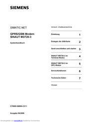 Siemens SINAUT MD720-3 Systemhandbuch