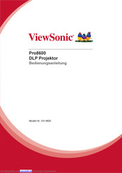 ViewSonic Pro8600 Bedienungsanleitung