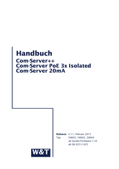 W&T Electronics Com-Server PoE 3x Isolated 58662 Handbuch
