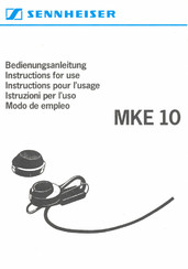 Sennheiser MKE 10 Bedienungsanleitung
