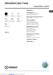 Indesit RAA 24 Bedienungsanleitungen